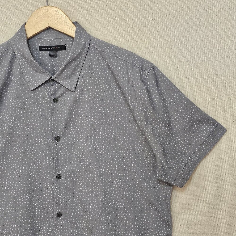 John Varvatos USA Short Sleeve Button Down L